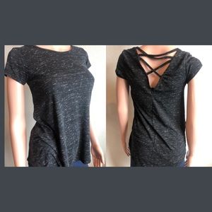 Criss -Cross Back Relaxed Tunic-Tee